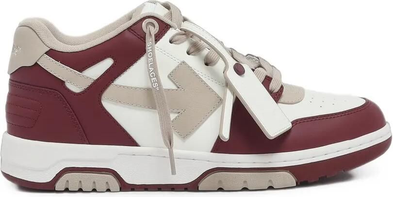 Off-White Out of Office sneakers met vlakken Rood