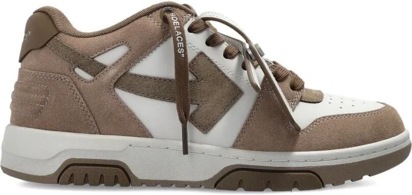 Off-White Out of Office suède sneakers Beige
