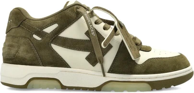 Off-White Out of Office suède sneakers met pijlen Groen