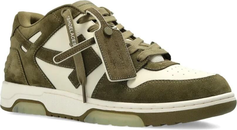 Off-White Out of Office suède sneakers met pijlen Groen - Foto 5