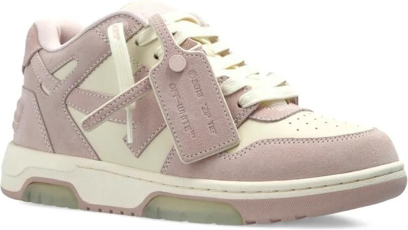 Off-White Out of Office suède sneakers met vlakken Roze - Foto 5