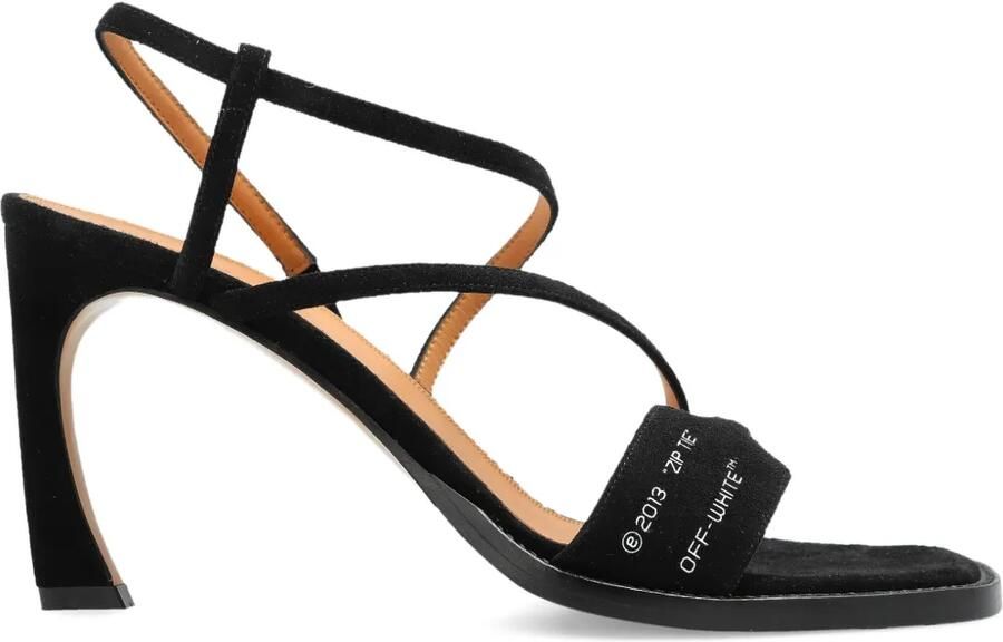 Off-White Sandalen met bandjes en hak Zwart