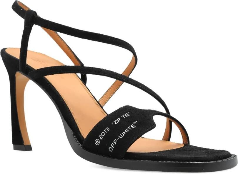 Off-White Sandalen met bandjes en hak Zwart - Foto 4