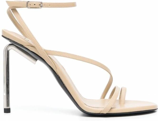 Off-White Sandalen met open neus Beige