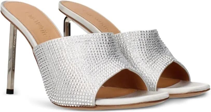 Off-White Sandalen verfraaid met kristallen Zilver - Foto 4