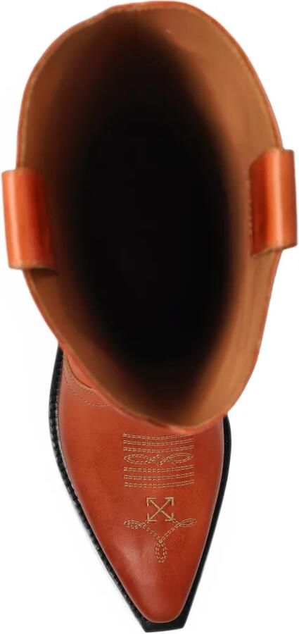 Off-White Santiag High laarzen met borduurwerk Oranje - Foto 4