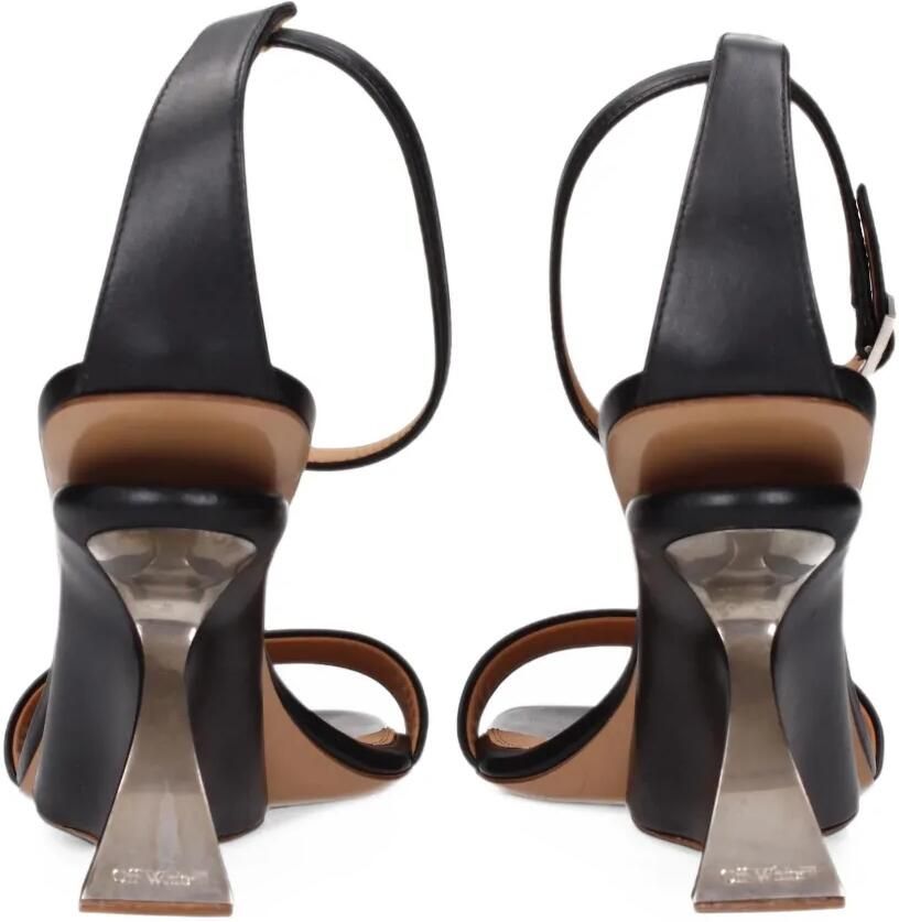 Off-White Leren sandalen met sculpturale hak Zwart - Foto 2