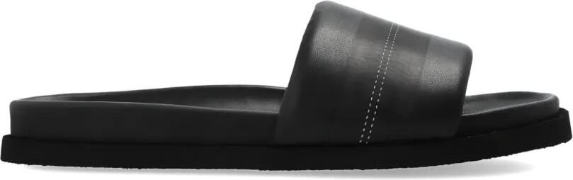 Off-White Slippers met logoprint Zwart