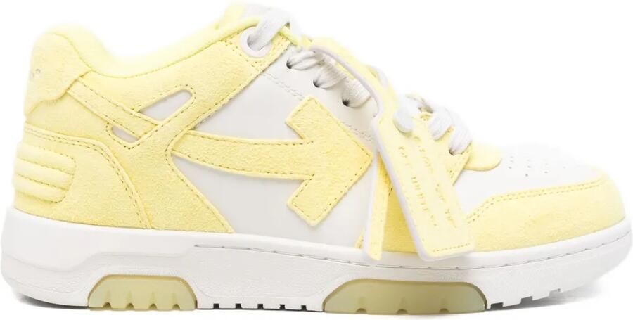 Off-White Sneakers met Arrow-patroon Geel