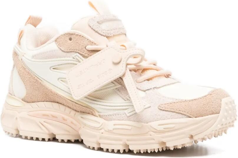 Off-White Sneakers met suède vlakken Beige