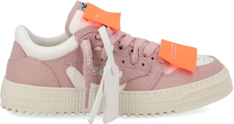Off-White Sneakers met vlakken en rits Roze