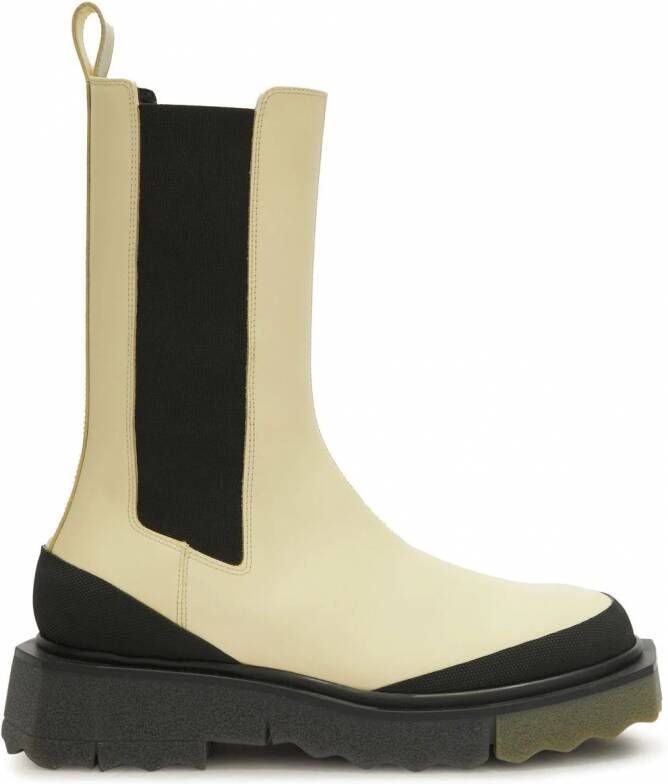 Off-White Chelsea laarzen met spons-effect Beige