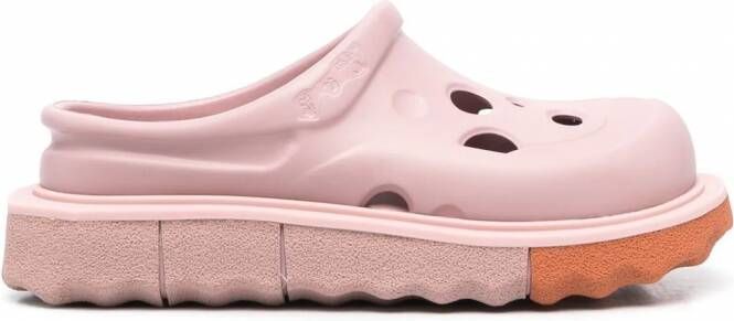 Off-White Sponge geperforeerde klompen Roze