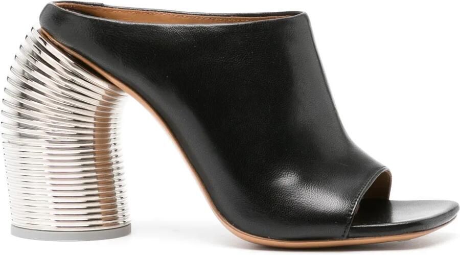 Off-White Spring leren muiltjes Zwart