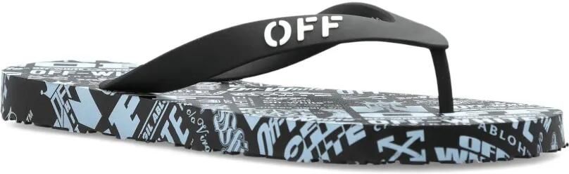 Off-White Teenslippers met logoprint Zwart - Foto 4