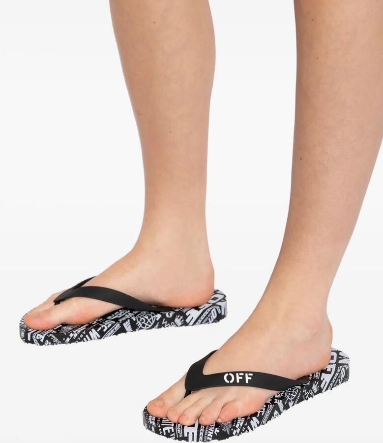 Off-White Teenslippers met logoprint Zwart - Foto 2