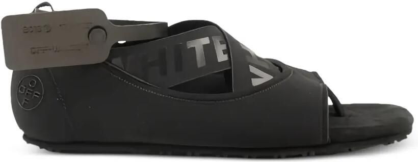 Off-White x Virgil Abloh yoga platte sandalen Zwart