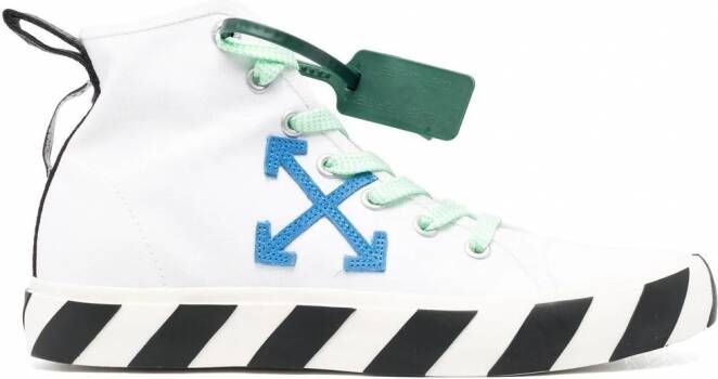 Off-White Vulcanized high-top sneakers WHITE NAVY BLUE