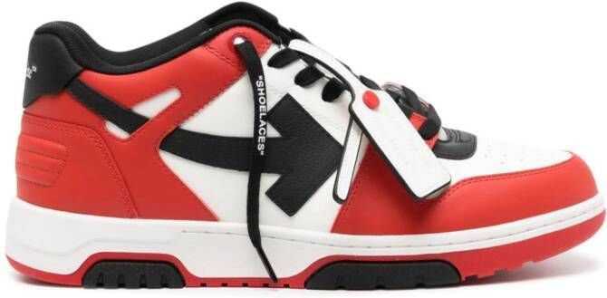 Off-White Out Of Office colour-block sneakers Rood