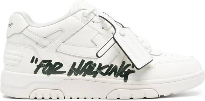 Off-White Out Of Office "For Walking" leren sneakers Wit