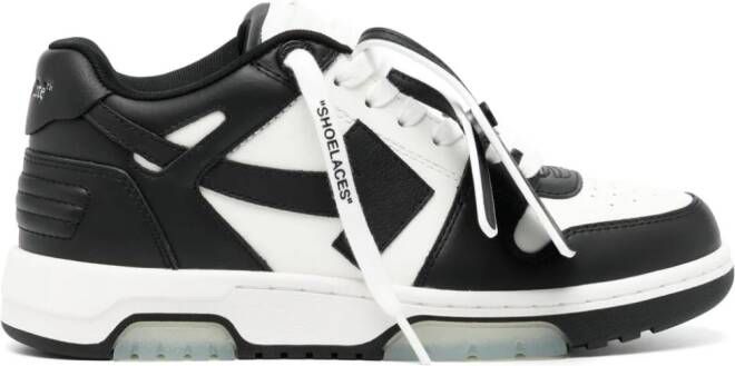 Off-White Out Of Office leren sneakers Zwart