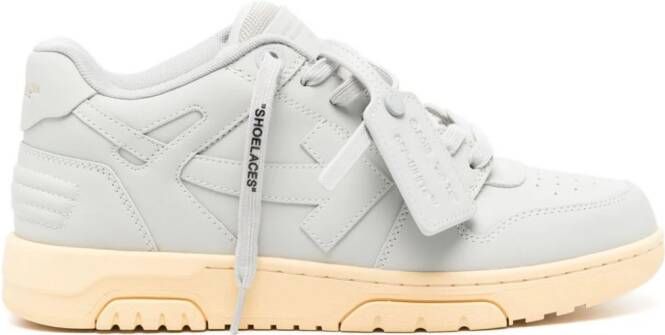 Off-White Out Of Office leren sneakers Grijs
