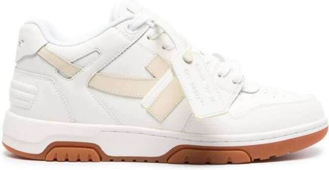 Off-White Out of Office leren sneakers met vlakken Wit