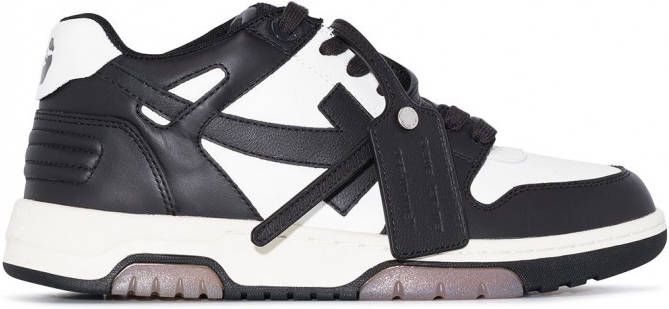 Off-White Off White Out Of Office low top sneakers dames  Stof/leer/leer/Stof/rubber 35 Zwart - Schoenen.nl