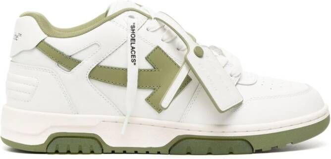 Off-White "Out Of Office OOO leren sneakers" Wit