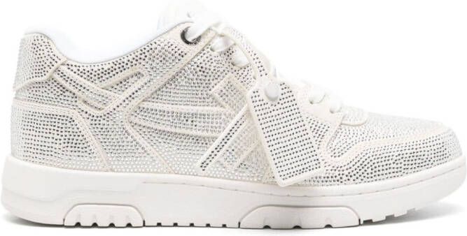 Off-White Out Of Office sneakers met stras Wit