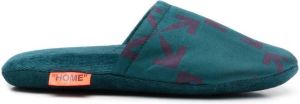 Off-White Slippers met logoprint Groen