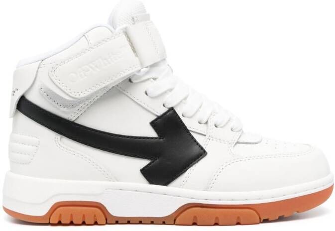 Off-White Out Of Office leren sneakers met logopatch Wit