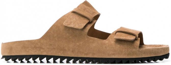 Officine Creative Agora 2 sandalen met dubbele bandjes Beige