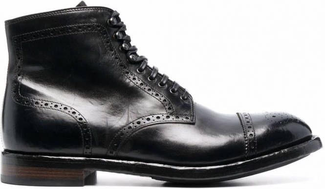 Officine Creative Brogue enkellaarzen Zwart