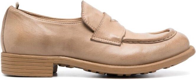 Officine Creative Calixte leren loafers Beige