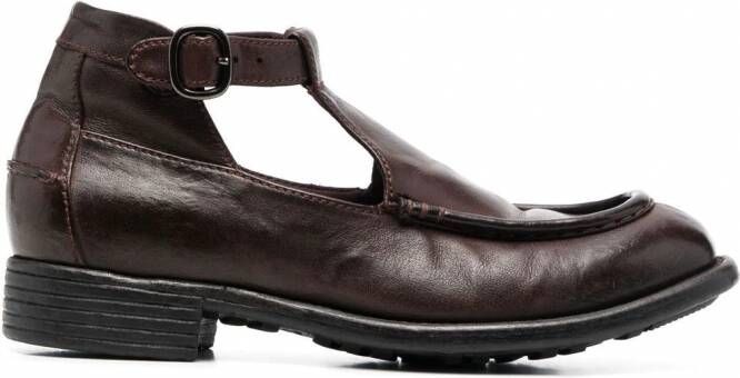 Officine Creative Calixte loafers met lage hak Bruin