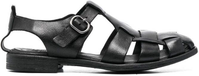 Officine Creative Chronicle leren sandalen Zwart