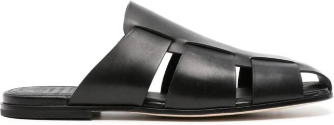 Officine Creative Fidel leren slippers Zwart