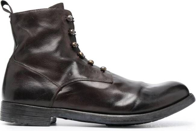 Officine Creative Hive 051 leren enkellaarzen Bruin