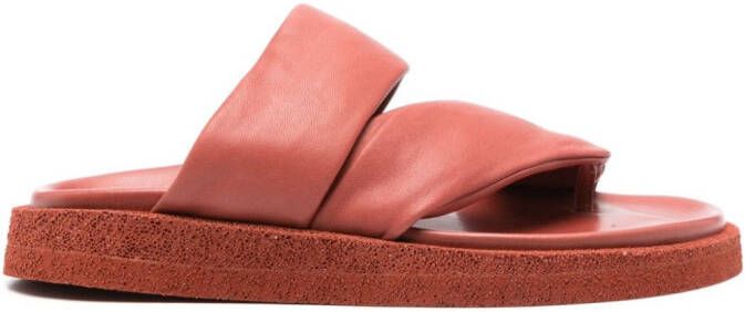 Officine Creative Inner leren sandalen met dubbel bandje Roze