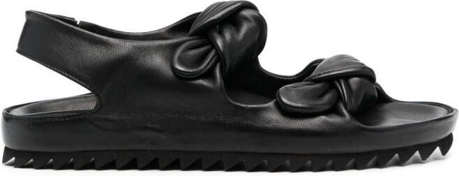 Officine Creative Slippers met geknoopt detail Zwart