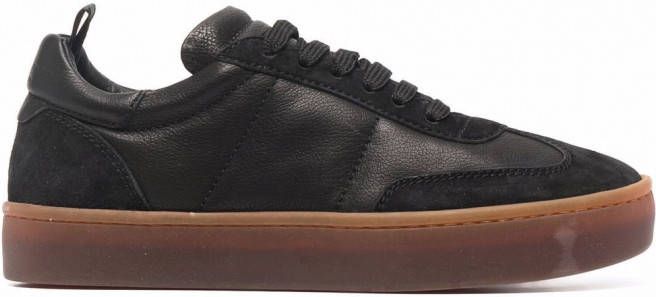 Officine Creative Kombined leren sneakers Zwart