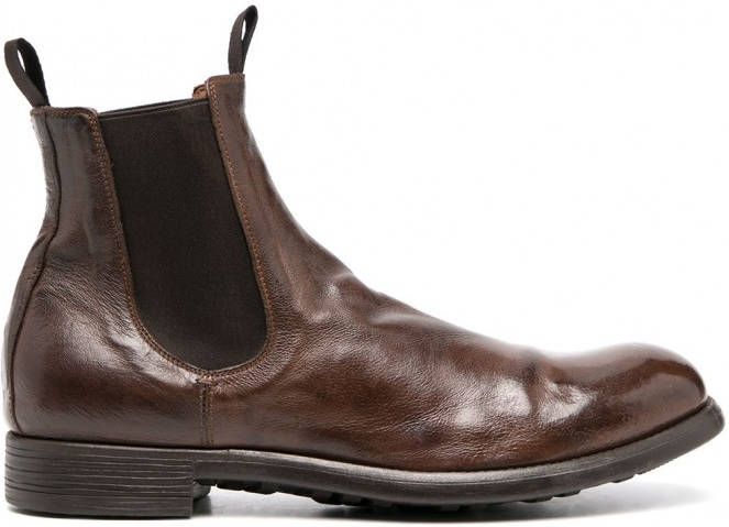 Officine Creative Leren Chelsea laarzen Bruin