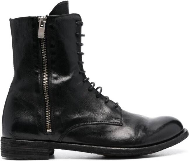 Officine Creative Lexikon 149 leren enkellaarzen Zwart
