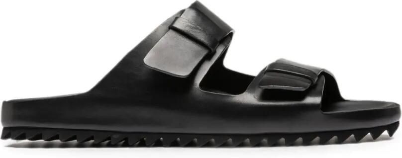 Officine Creative Agorà 010 leren sandalen met dubbele bandjes Zwart