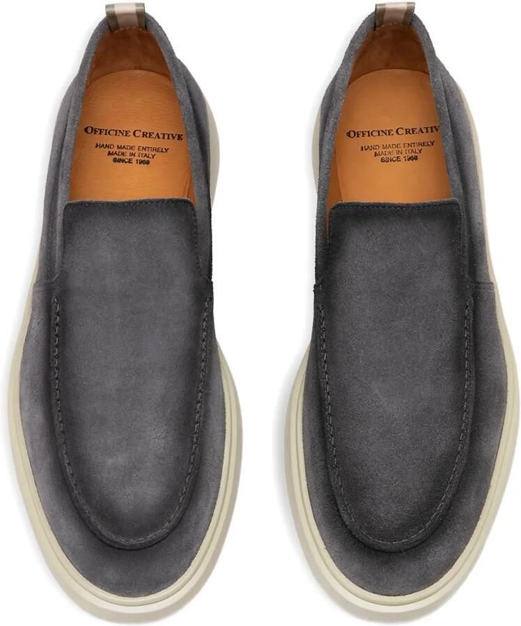 Officine Creative Bones suède loafers Grijs