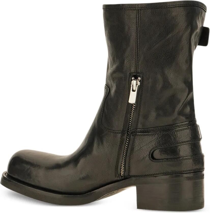 Officine Creative buckle-detail leather biker boots Zwart - Foto 2
