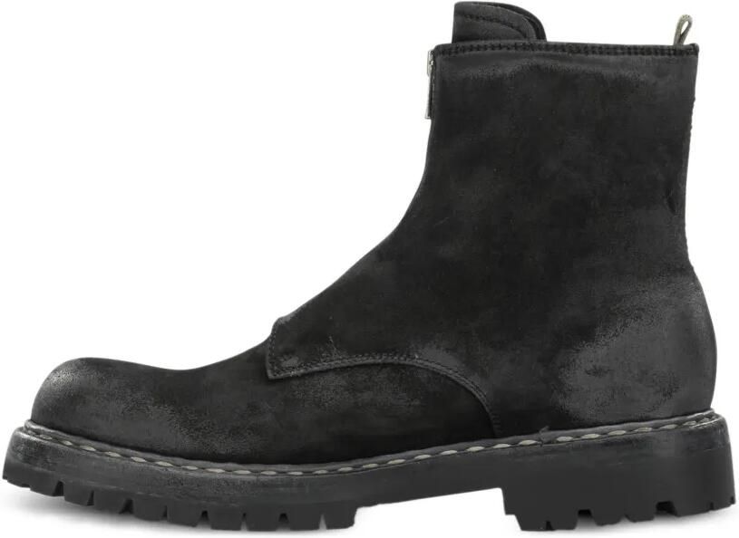 Officine Creative Bulla DD Lug 114 front-zip biker boots Zwart - Foto 5
