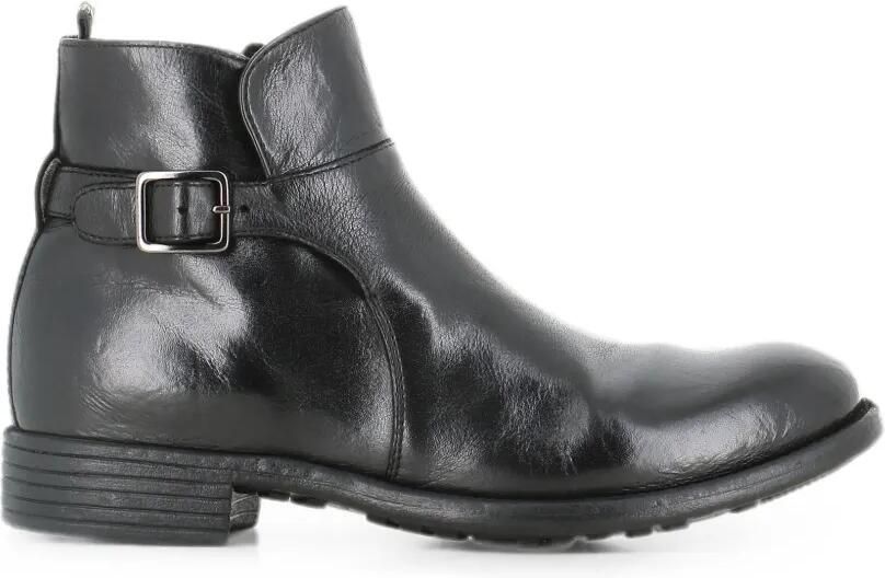 Officine Creative Calitxe 008 enkellaarzen met gespsluiting Zwart