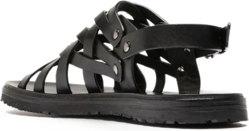 Officine Creative Chios 011 geweven leren sandalen Zwart - Foto 3